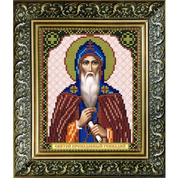 Рисунок на ткани "Св.Преподобный Геннадий"