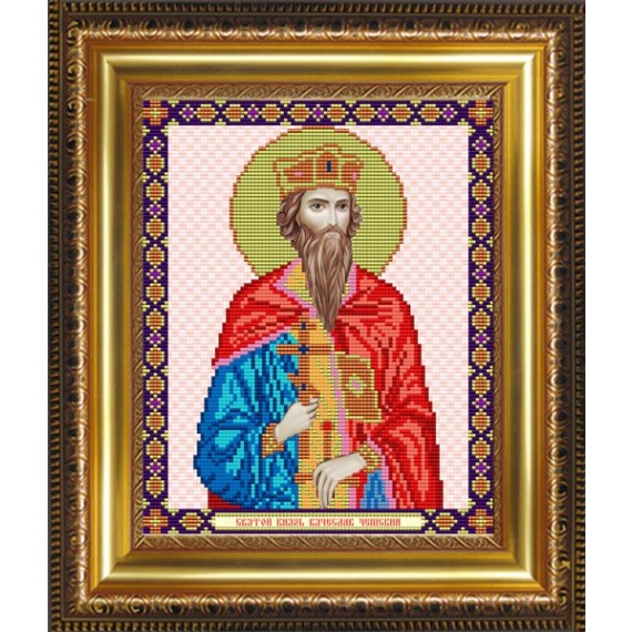 Рисунок на ткани "Святой Князь Вячеслав"