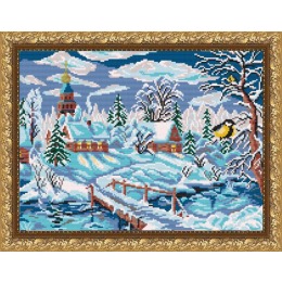 Рисунок на ткани "Зима"