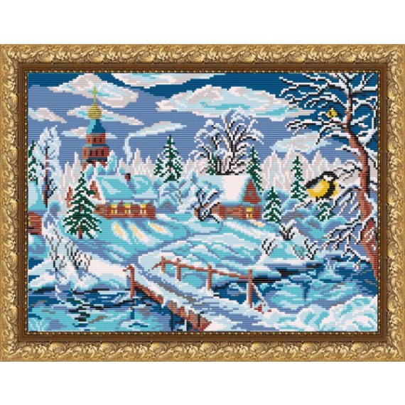 Рисунок на ткани "Зима"