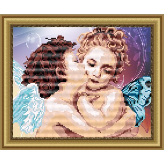 Рисунок на ткани "Поцелуй ангелов"