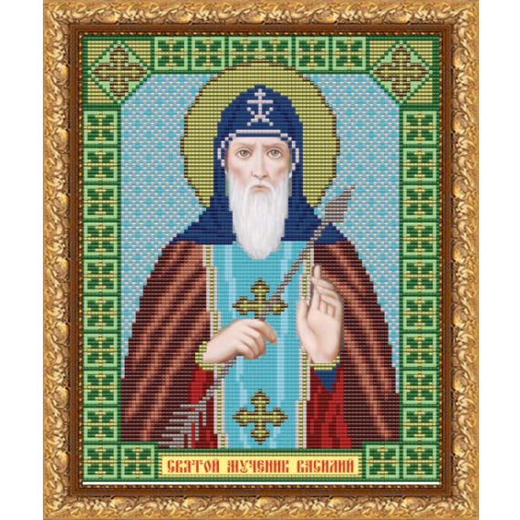 Рисунок на ткани "Святой мученик Василий"