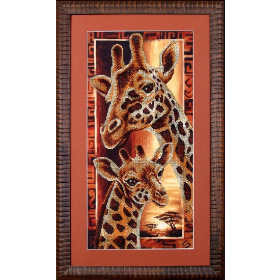 Набор для вышивания бисером "Африка: Жирафы"