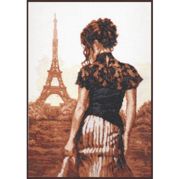 Набор для вышивания крестом "Прогулка по Парижу"