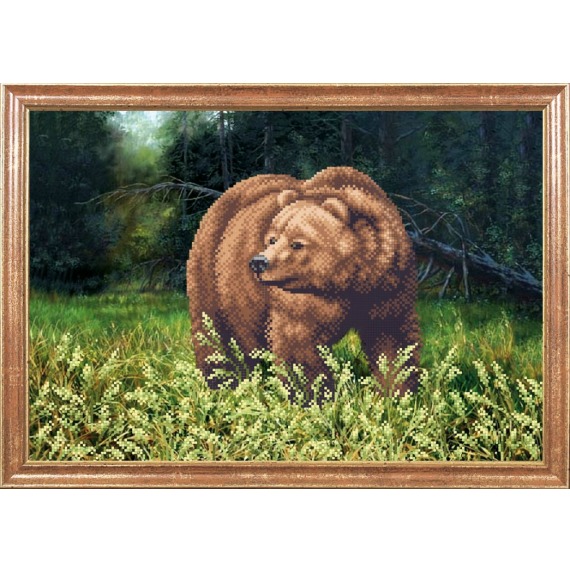 Рисунок на ткани "Медведь"