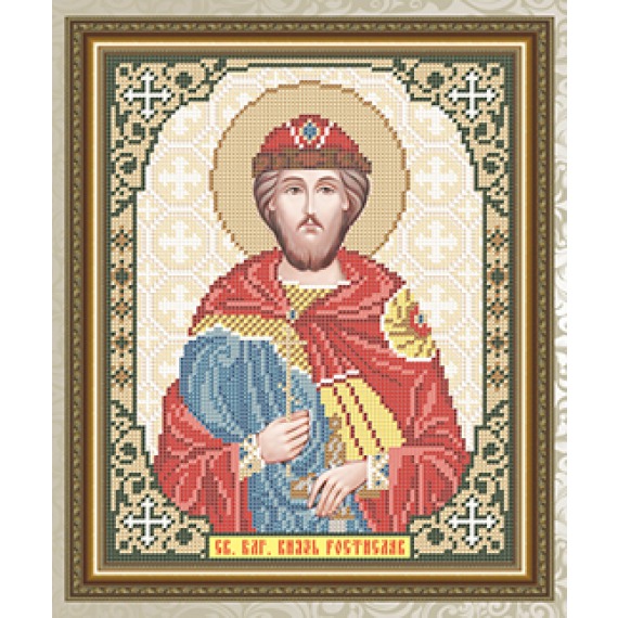 Рисунок на ткани "Святой Благоверный Князь Ростислав"