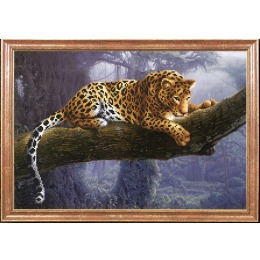Рисунок на ткани "Леопард"