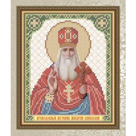 Рисунок на ткани "Преподобный мученик Макарий Канаевский"