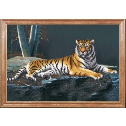 Рисунок на ткани "Ночной тигр"