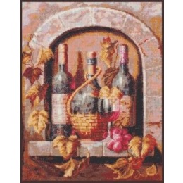 Набор для вышивания крестом "Натюрморт с вином"