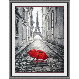 Набор для вышивания крестом "В Париже дождь"