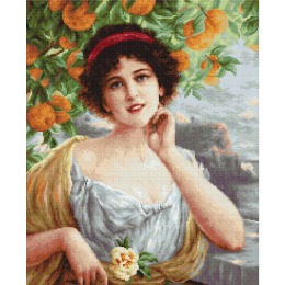Набор для вышивания крестом "Красавица под апельсиновым деревом"