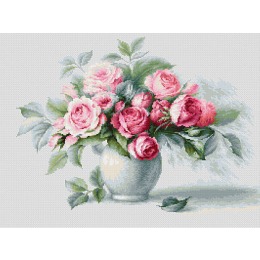 Набор для вышивания крестом "Этюд с чайными розами"