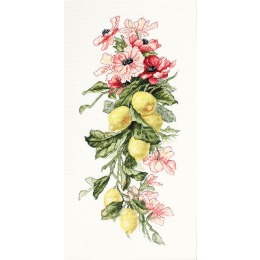 Набор для вышивания крестом "Цветы и лимоны"