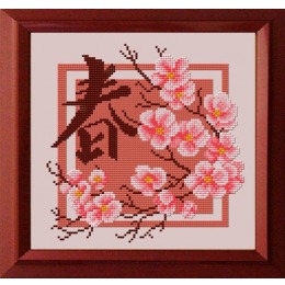 Рисунок на ткани "Сакура"