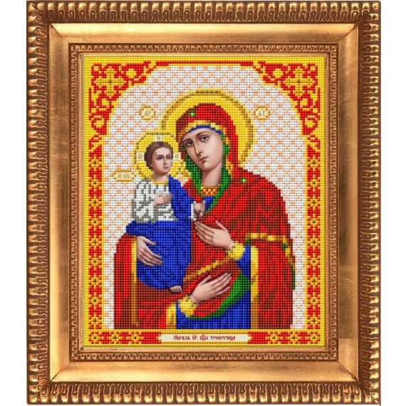 Рисунок на ткани "Пресвятая Богородица Троеручица"