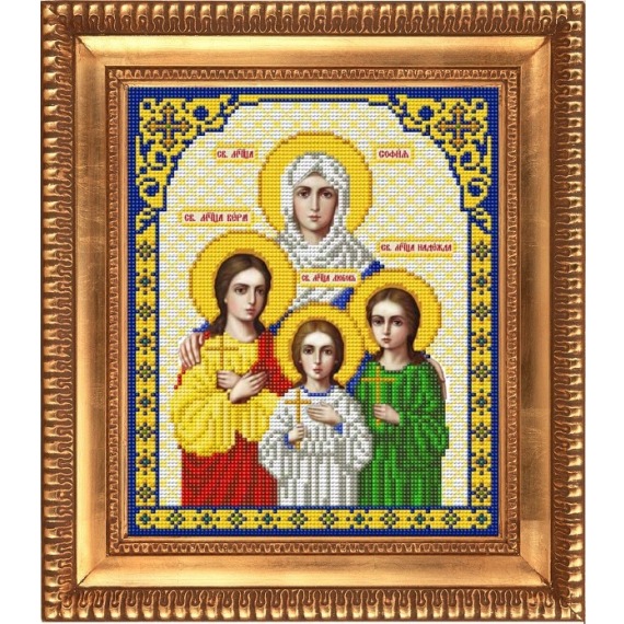Рисунок на ткани "Святые Мученицы Вера, Надежда, Любовь и мать их София"