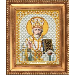 Рисунок на ткани "Святой Николай Чудотворец в белом одеянии"