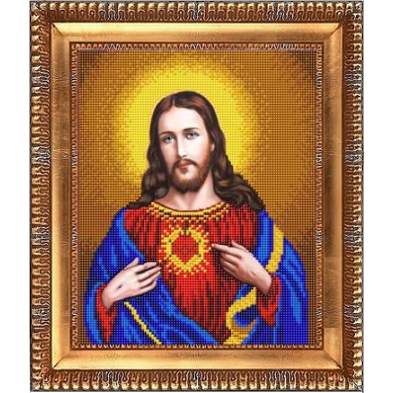 Рисунок на ткани "Открытое сердце Иисуса"