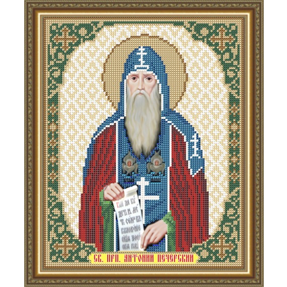 Рисунок на ткани "Святой Преподобный Антоний"