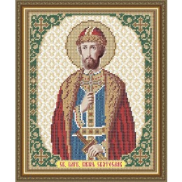 Рисунок на ткани "Святой Благоверный Князь Святослав"