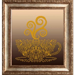 Рисунок на ткани "Чашечка в золоте"