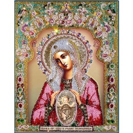 Набор для вышивания хрустальными бусинами "Богородица Помощница в родах"