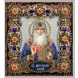 Набор для вышивания хрустальными бусинами "Святой Алексей"