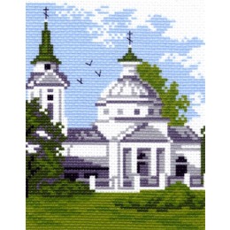 Рисунок на канве "Церковь"