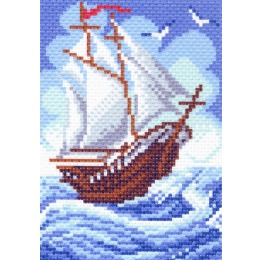 Рисунок на канве "Кораблик"