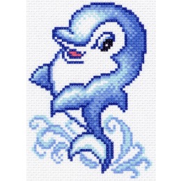 Рисунок на канве "Дельфинчик"