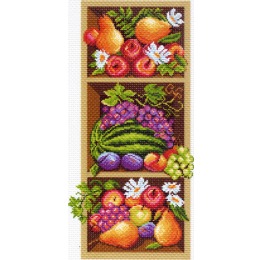 Рисунок на канве "Полка с фруктами"