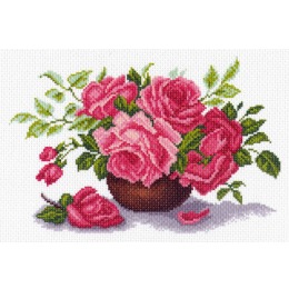Рисунок на канве "Букет роз"