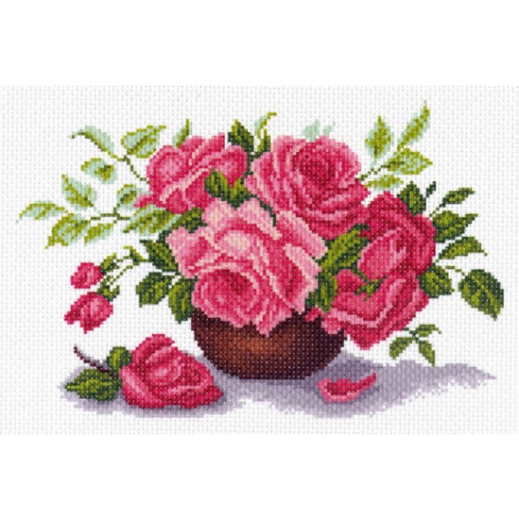 Рисунок на канве "Букет роз"
