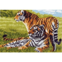 Рисунок на канве "Бенгальские тигры"