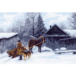 Рисунок на канве "Зима"