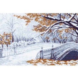 Рисунок на канве "Первый снег"