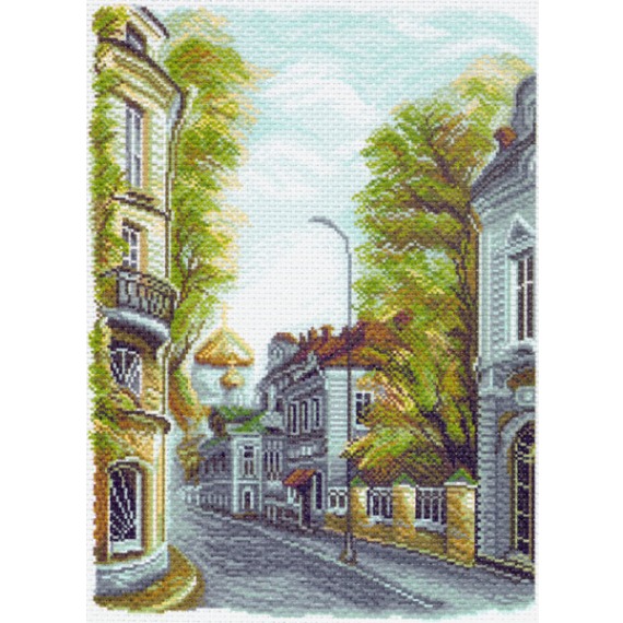 Рисунок на канве "Гагаринский переулок"
