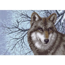 Рисунок на канве "Волк"