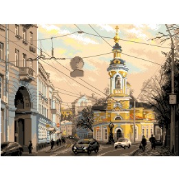 Рисунок на канве "Москва, ул.Солянка"