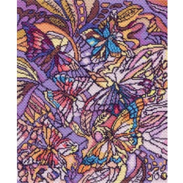 Рисунок на канве "Витраж с бабочками"
