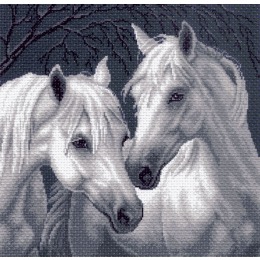 Рисунок на канве "Лошади"