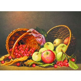 Рисунок на шелке "Яблочная пора"