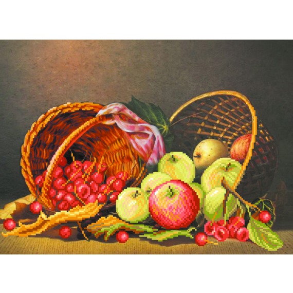 Рисунок на шелке "Яблочная пора"