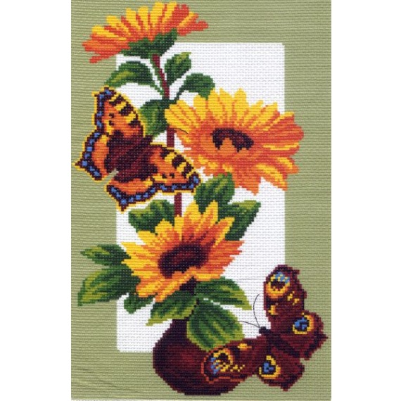 Набор для вышивания "Подсолнухи и бабочки"
