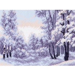 Рисунок на канве "Зимний лес"