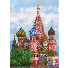 Рисунок на канве "Храм Василия Блаженного"