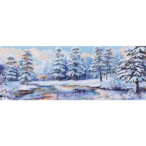 Рисунок на канве "Зимний лес"