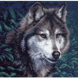 Рисунок на канве "Волк"