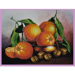 Набор для вышивания бисером "Натюрморт с апельсинами"